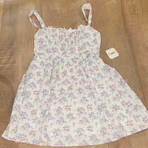 Altar’d state - White Floral Spaghetti-Strap  Dress